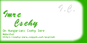 imre csehy business card